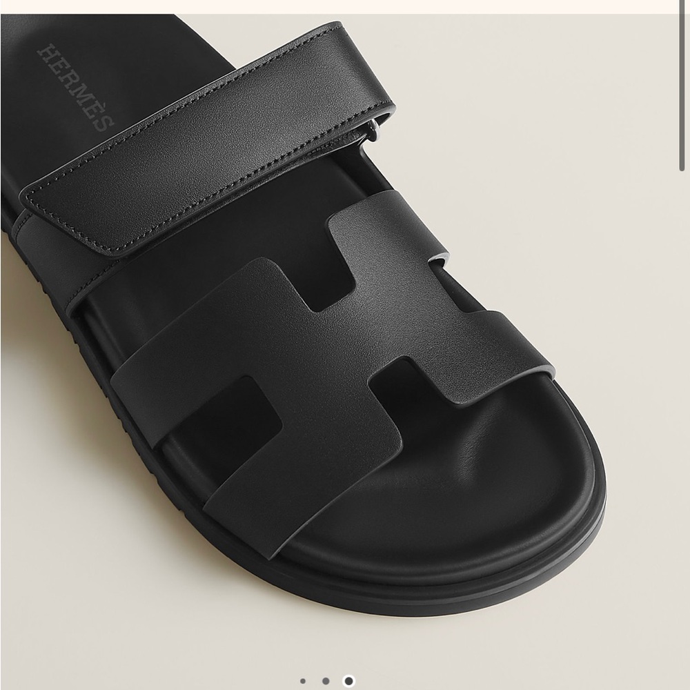 Hermes Black Sandals